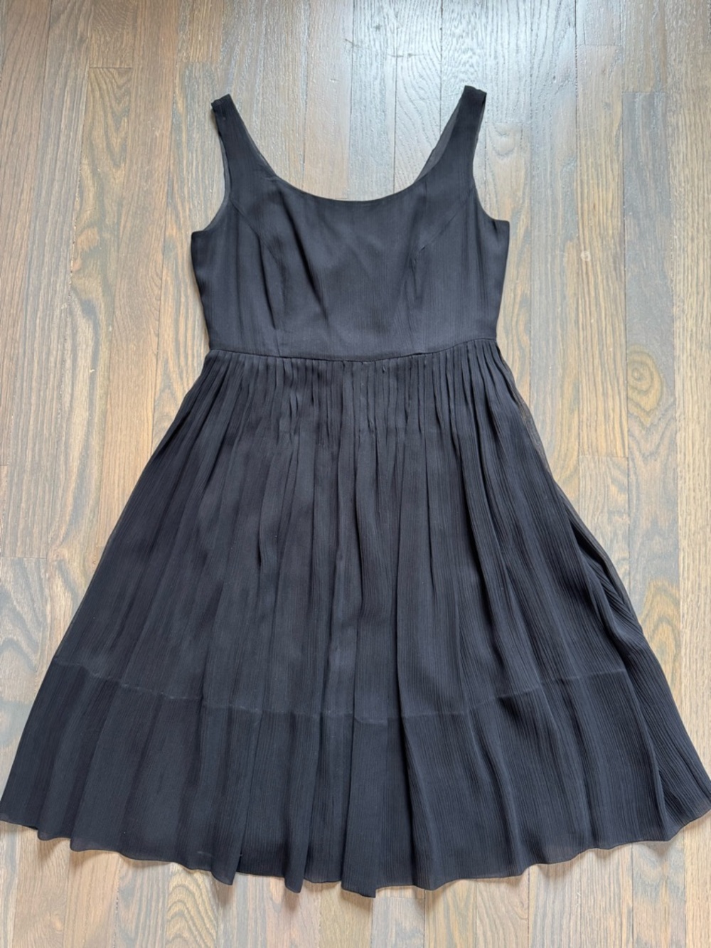JCrew Black Silk Chiffon Dress 4P style 90488